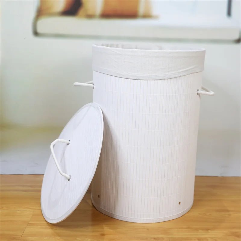 Panier de rangement - BambooLaundryBasket™ - Blanc - Petit Rangement