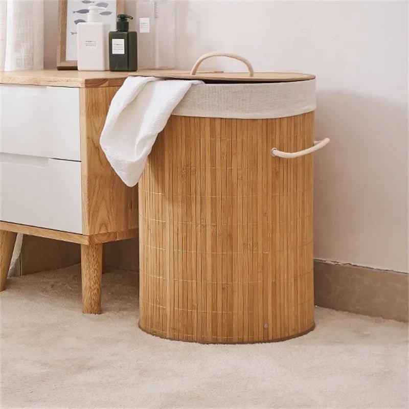 Panier de rangement - BambooLaundryBasket™ - Naturel - Petit Rangement