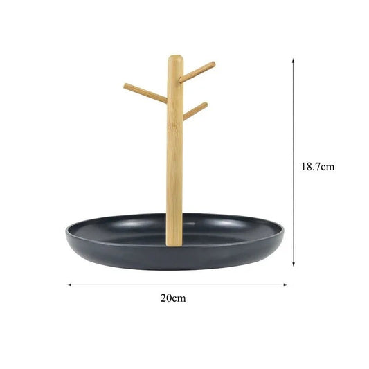 Rangement Clé - BranchRoundTray™ - Noir - Petit Rangement