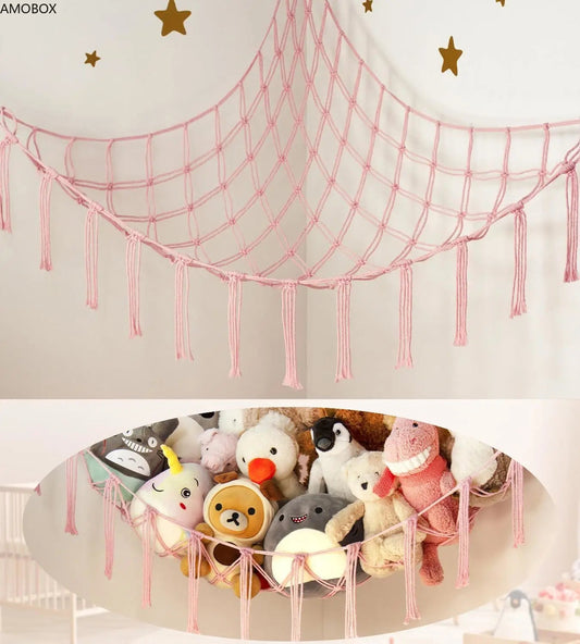 rangement de peluche - StorageHammock™ - Rose - Petit Rangement